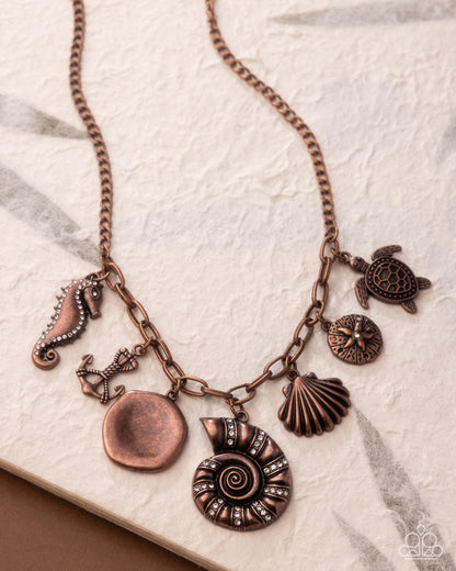 Coastal Composure - copper - Paparazzi necklace