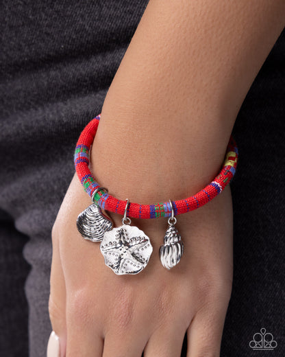 Coastal Condition - red - Paparazzi bracelet