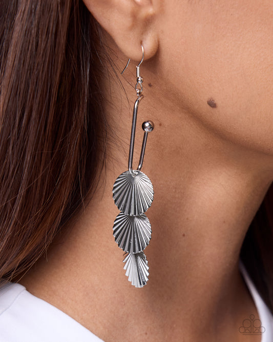 Coastal Contract - silver - Paparazzi earring