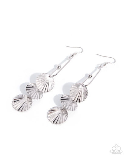 Coastal Contract - silver - Paparazzi earring