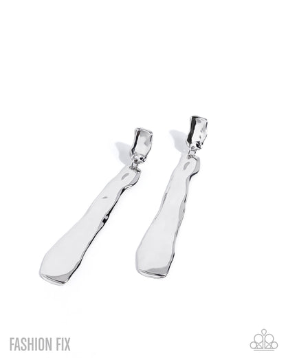 Coastal Craft - silver - Paparazzi earrings