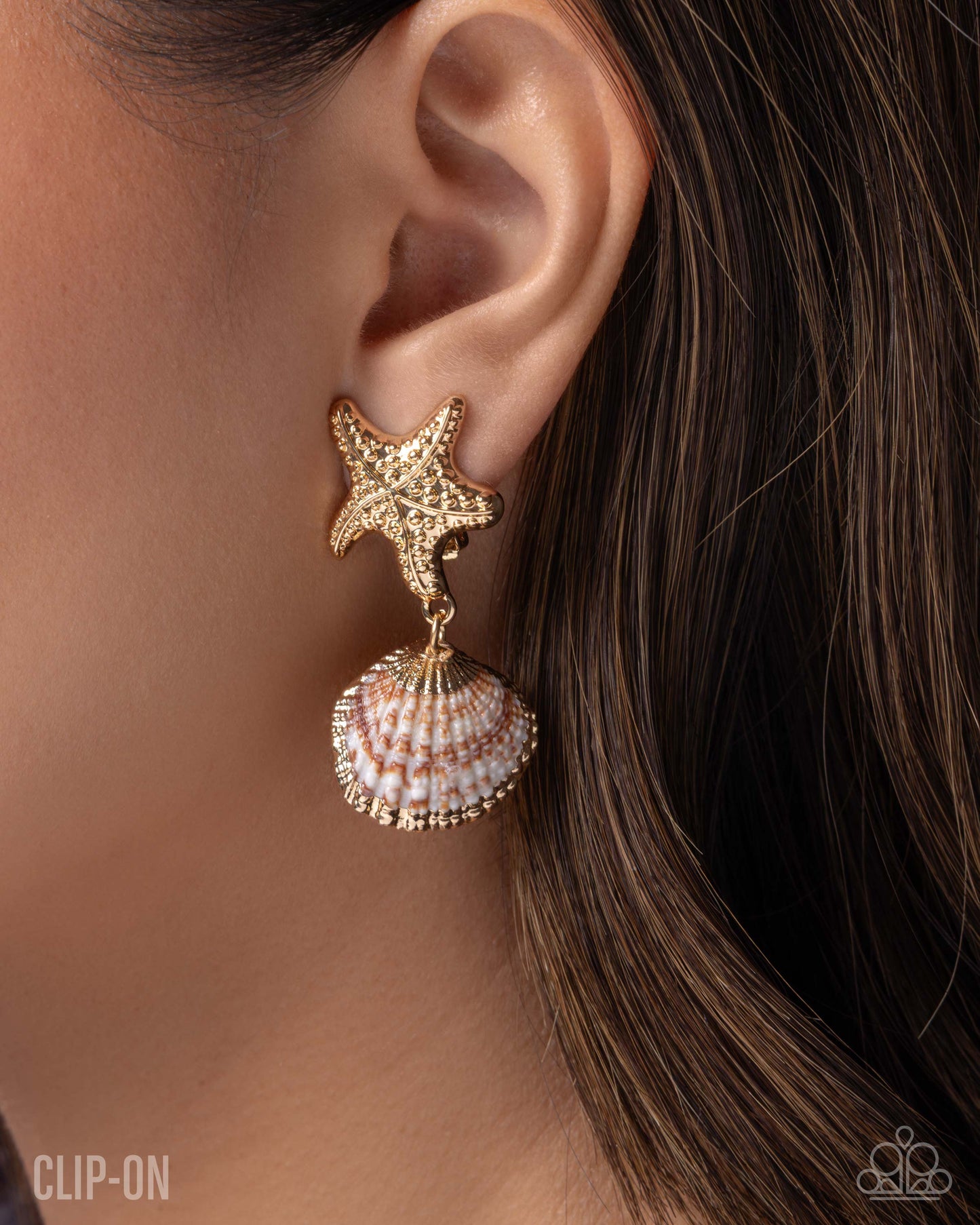Coastal Craze - gold - Paparazzi CLIP ON earrings