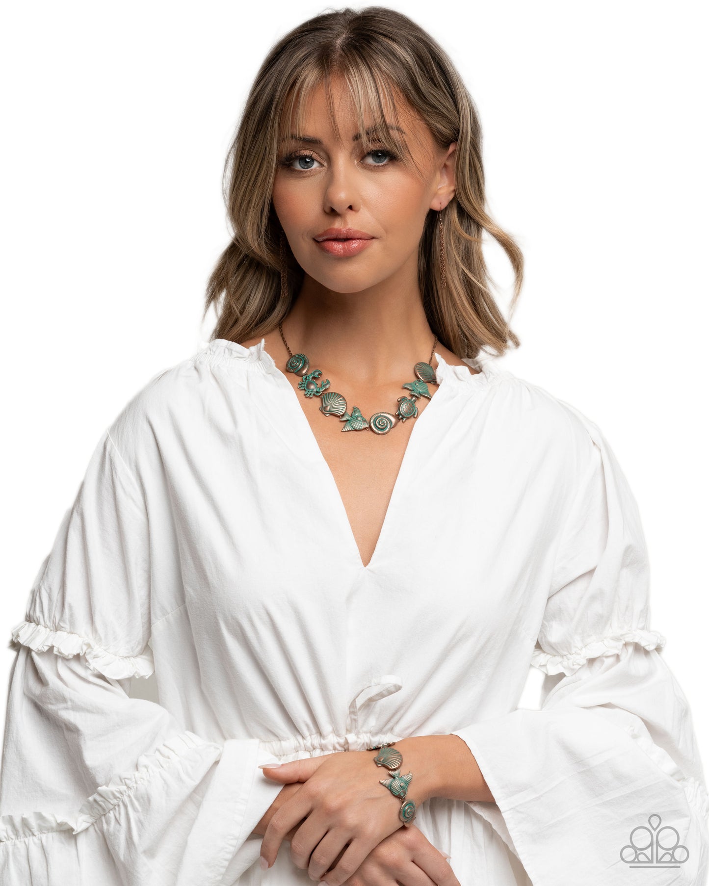 Coastal Shelf - copper - Paparazzi necklace