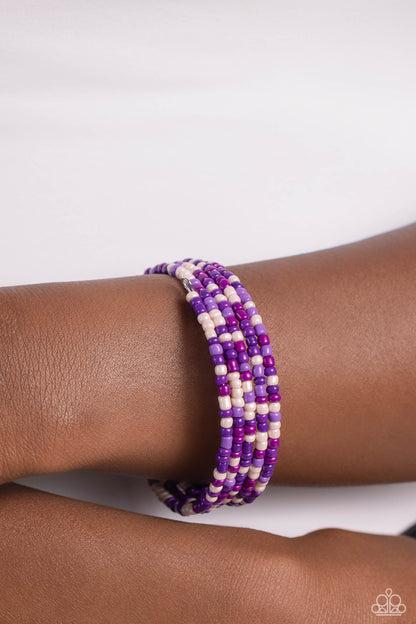Coiled Candy - purple - Paparazzi bracelet