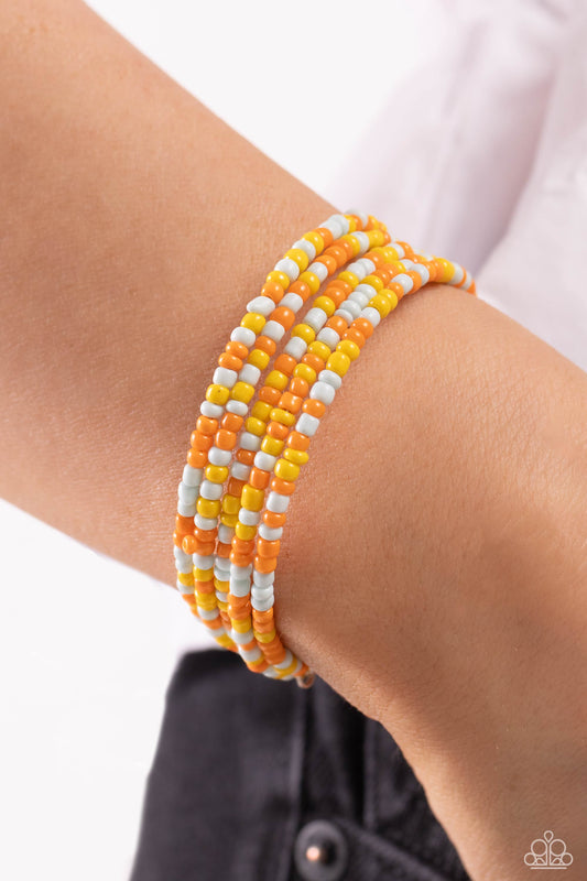 Coiled Candy - yellow - Paparazzi bracelet