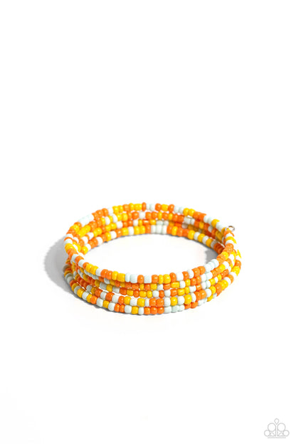 Coiled Candy - yellow - Paparazzi bracelet