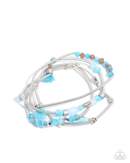Coiled Color - blue - Paparazzi bracelet