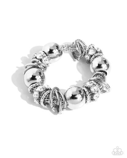 Coiled Confidence - white - Paparazzi bracelet