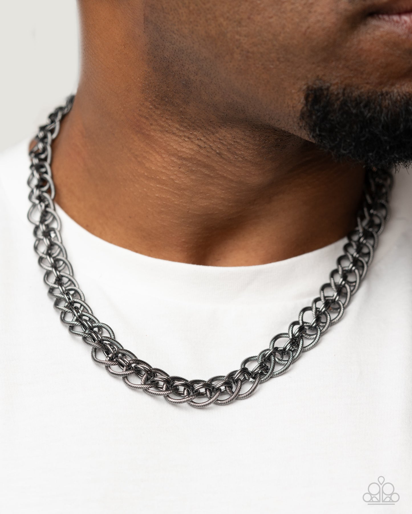 Coiled Conviction - black - Paparazzi MENS necklace