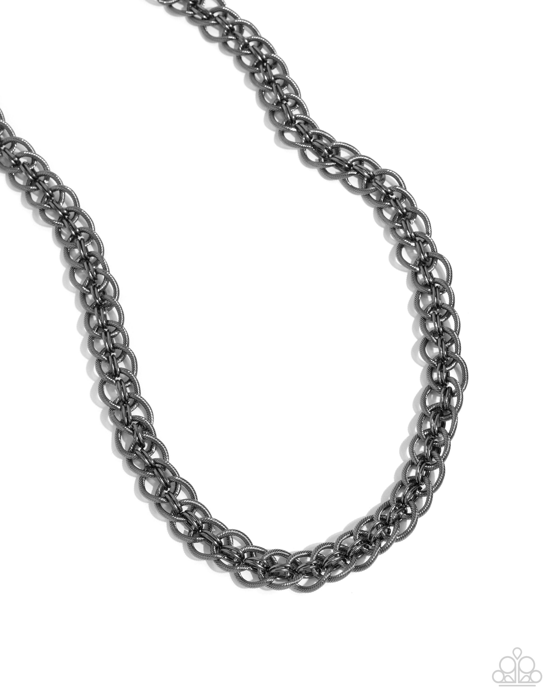 Coiled Conviction - black - Paparazzi MENS necklace