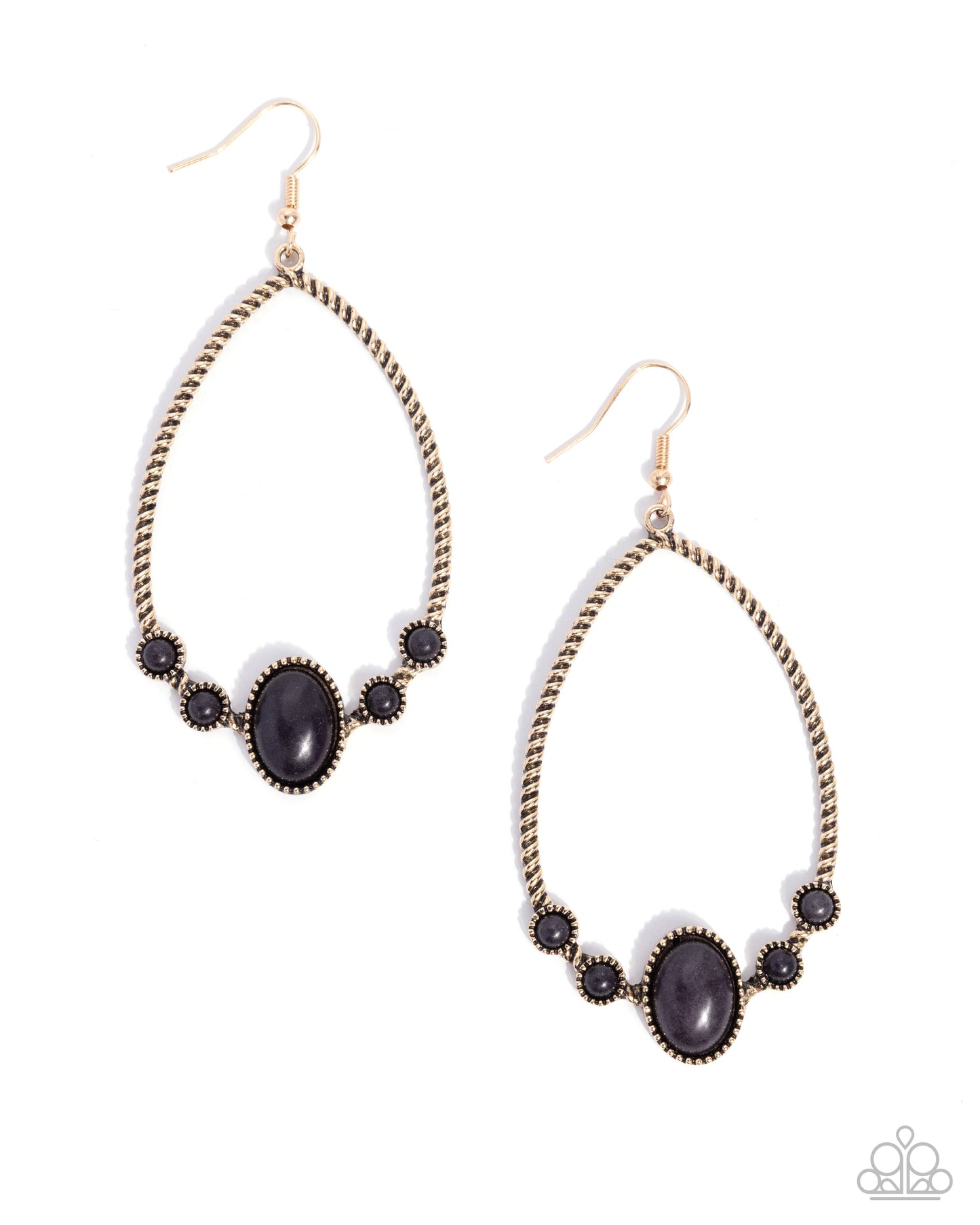 Coiled Craze - black - Paparazzi earrings