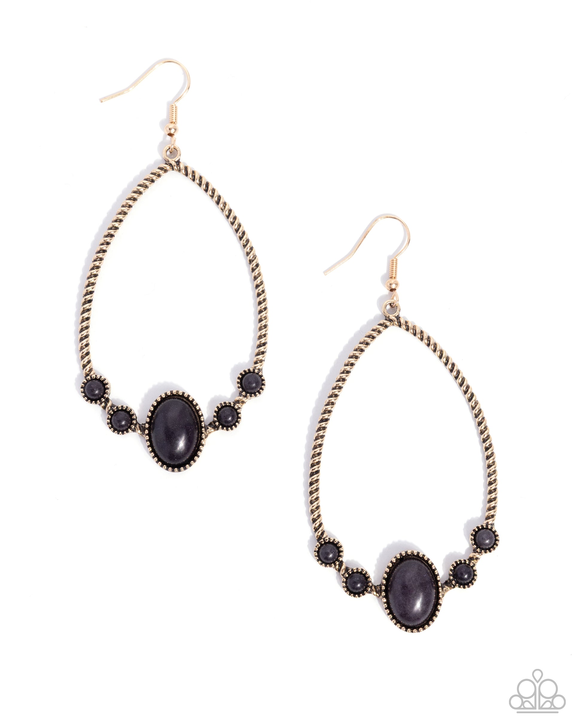 Coiled Craze - black - Paparazzi earrings