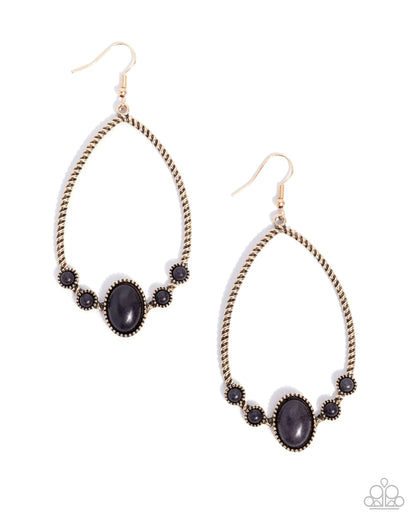 Coiled Craze - black - Paparazzi earrings