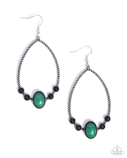 Coiled Craze - green - Paparazzi earrings