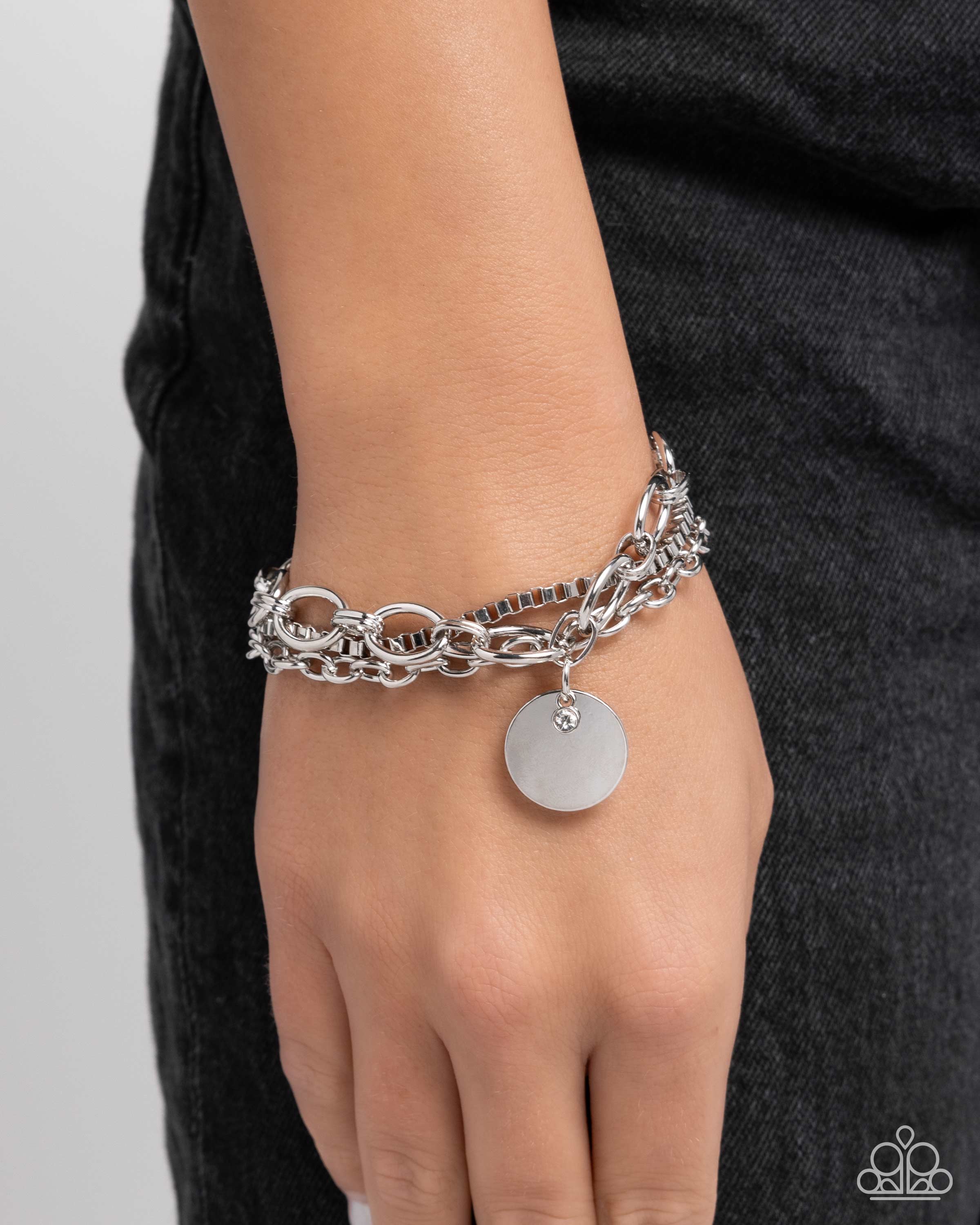 Coined Confidence - white - Paparazzi bracelet – JewelryBlingThing