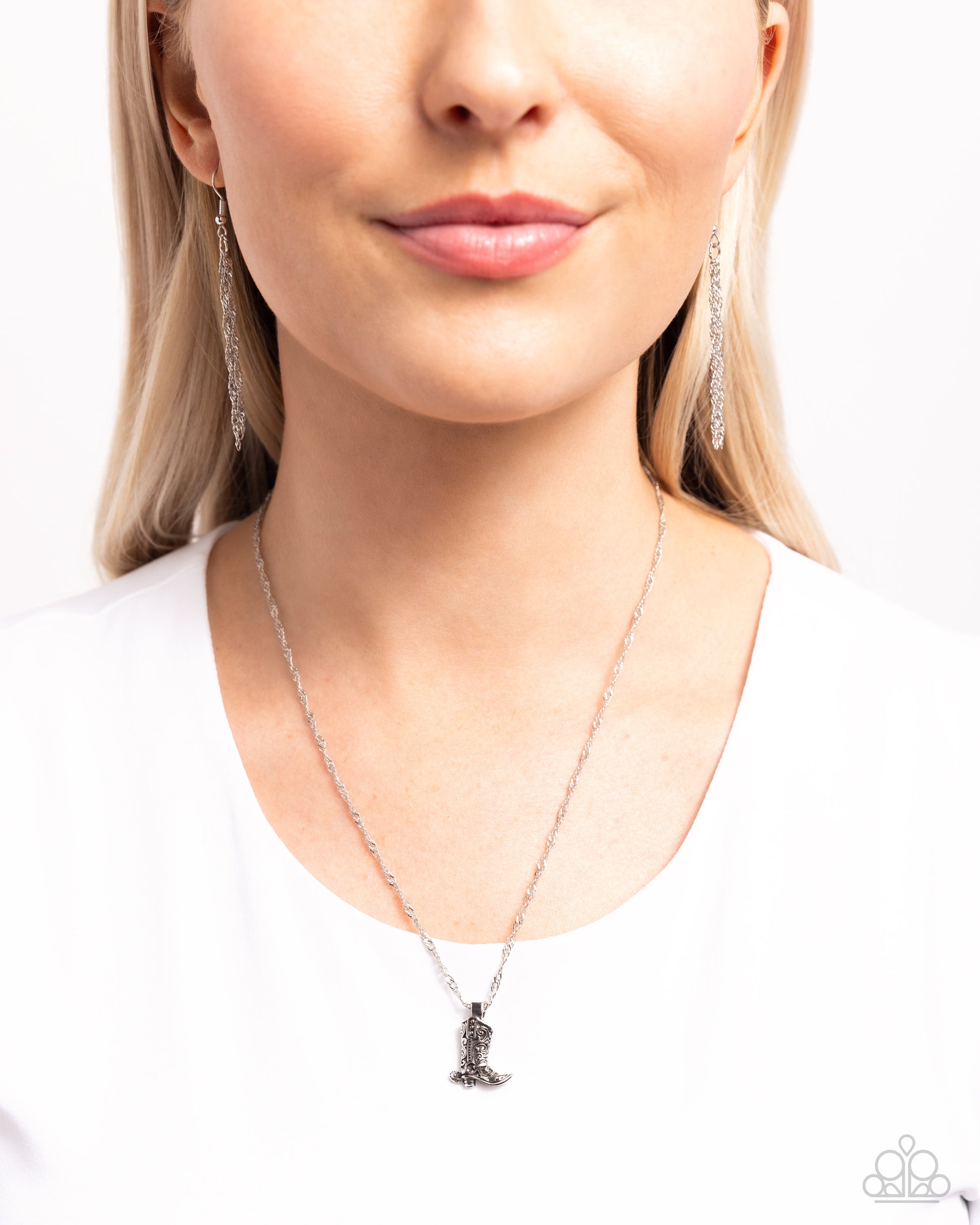 Collectable Cowboy - silver - Paparazzi necklace