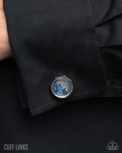 Collectible Curio - blue - Paparazzi MENS cufflinks