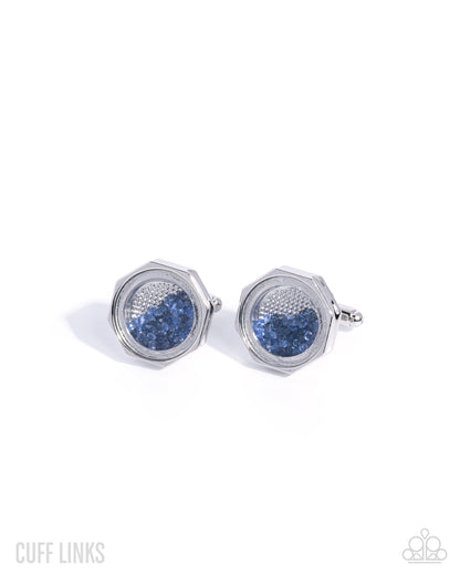 Collectible Curio - blue - Paparazzi MENS cufflinks