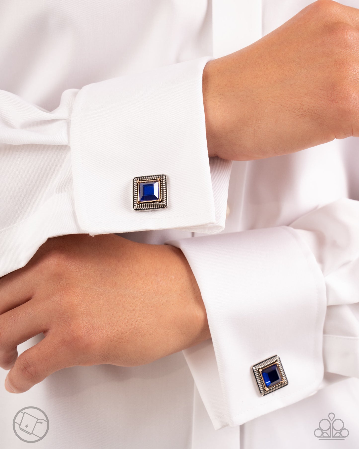Collectors Cuff Links - blue - Paparazzi MENS cufflinks