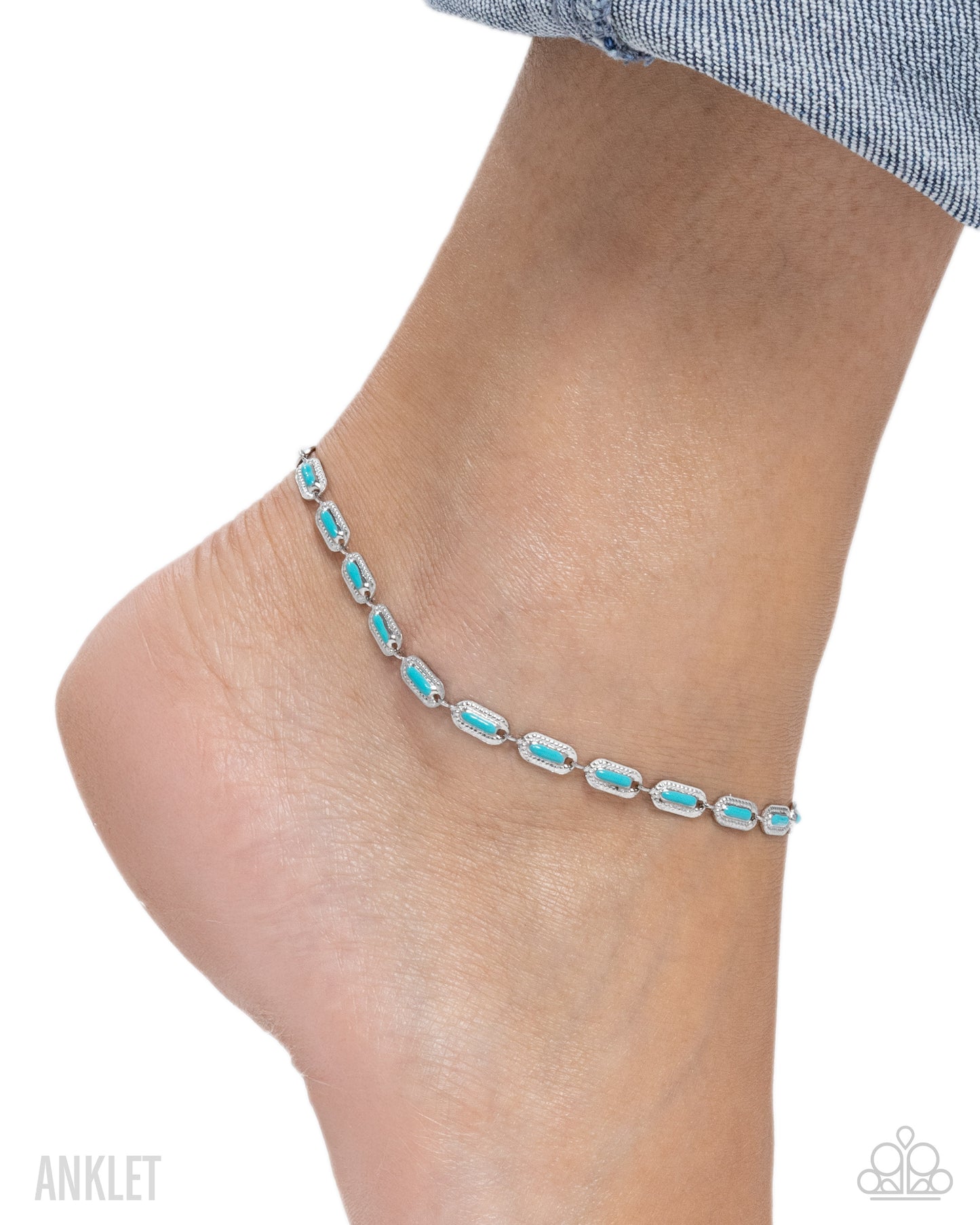 Color Run - blue - Paparazzi anklet