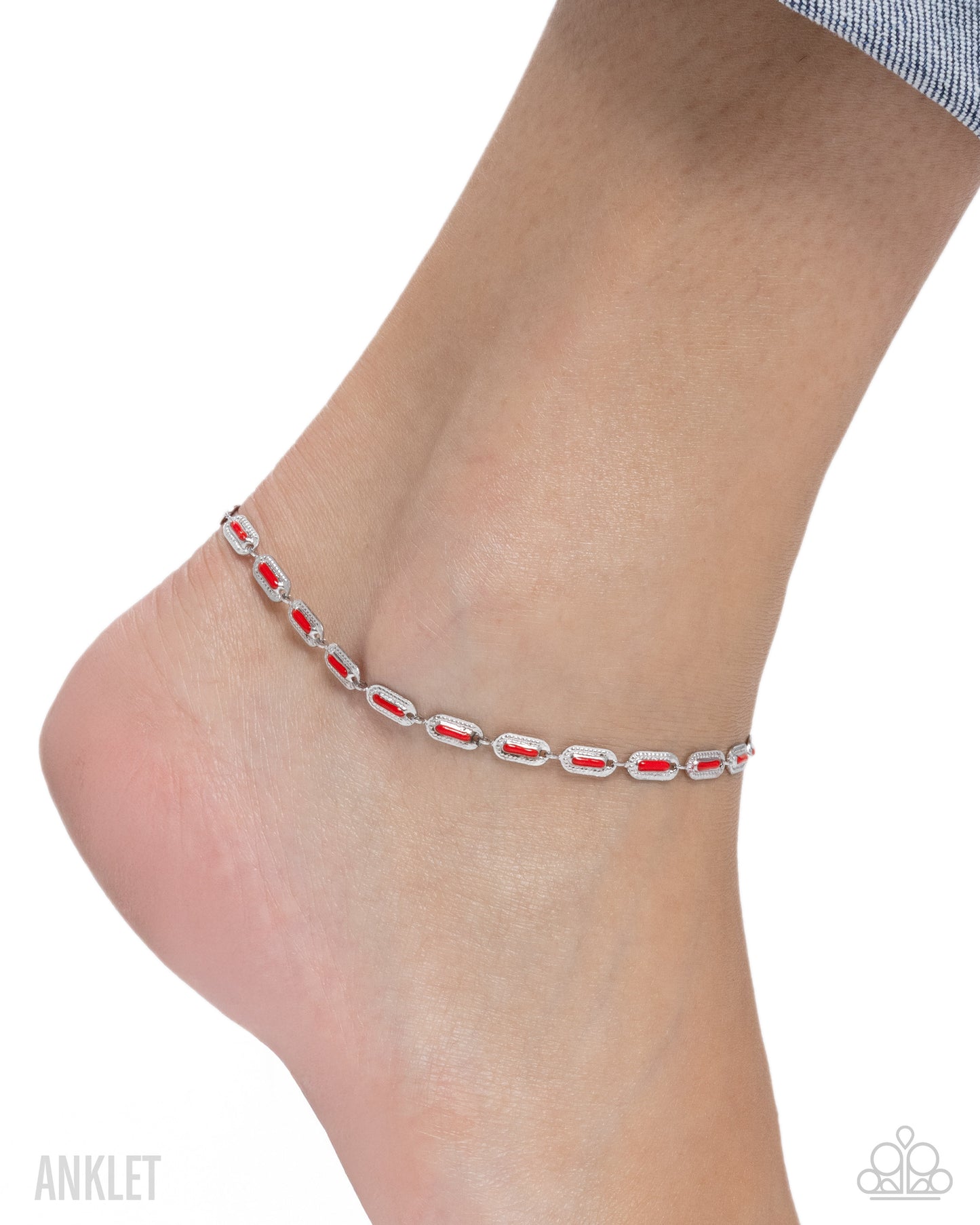 Color Run - red - Paparazzi anklet