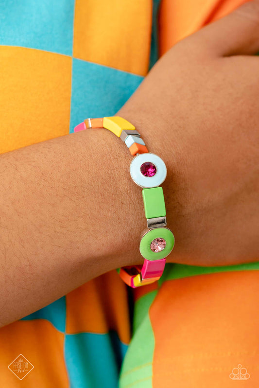 Colorblock Cameo - multi - Paparazzi bracelet