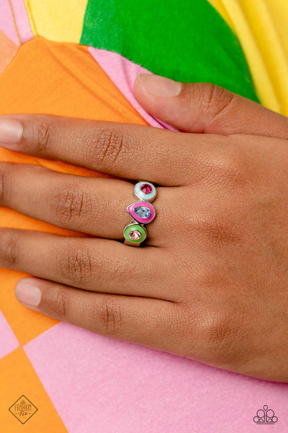 Colorblock Chic - multi - Paparazzi ring