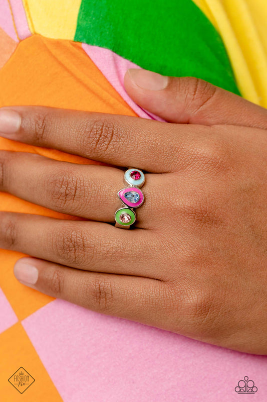 Colorblock Chic - multi - Paparazzi ring