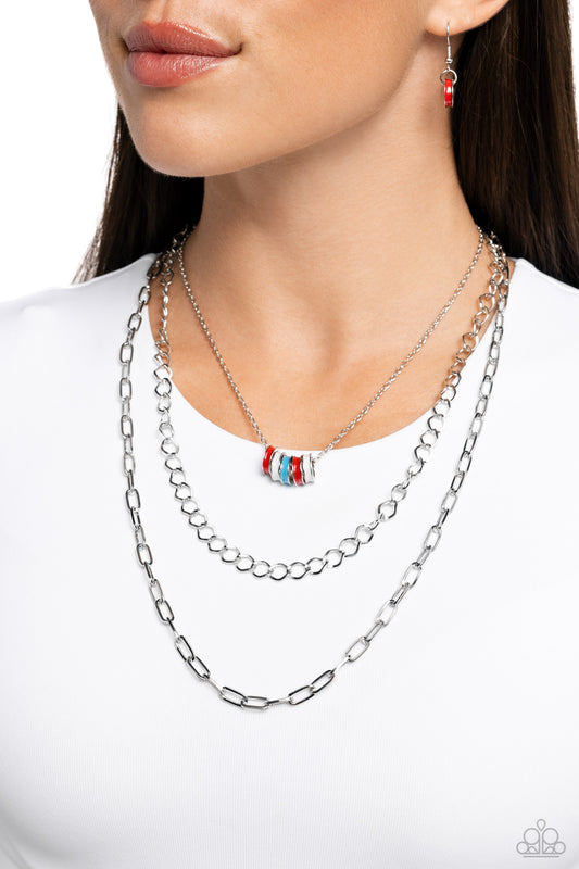 Colorful Cadet - red - Paparazzi necklace