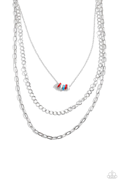 Colorful Cadet - red - Paparazzi necklace