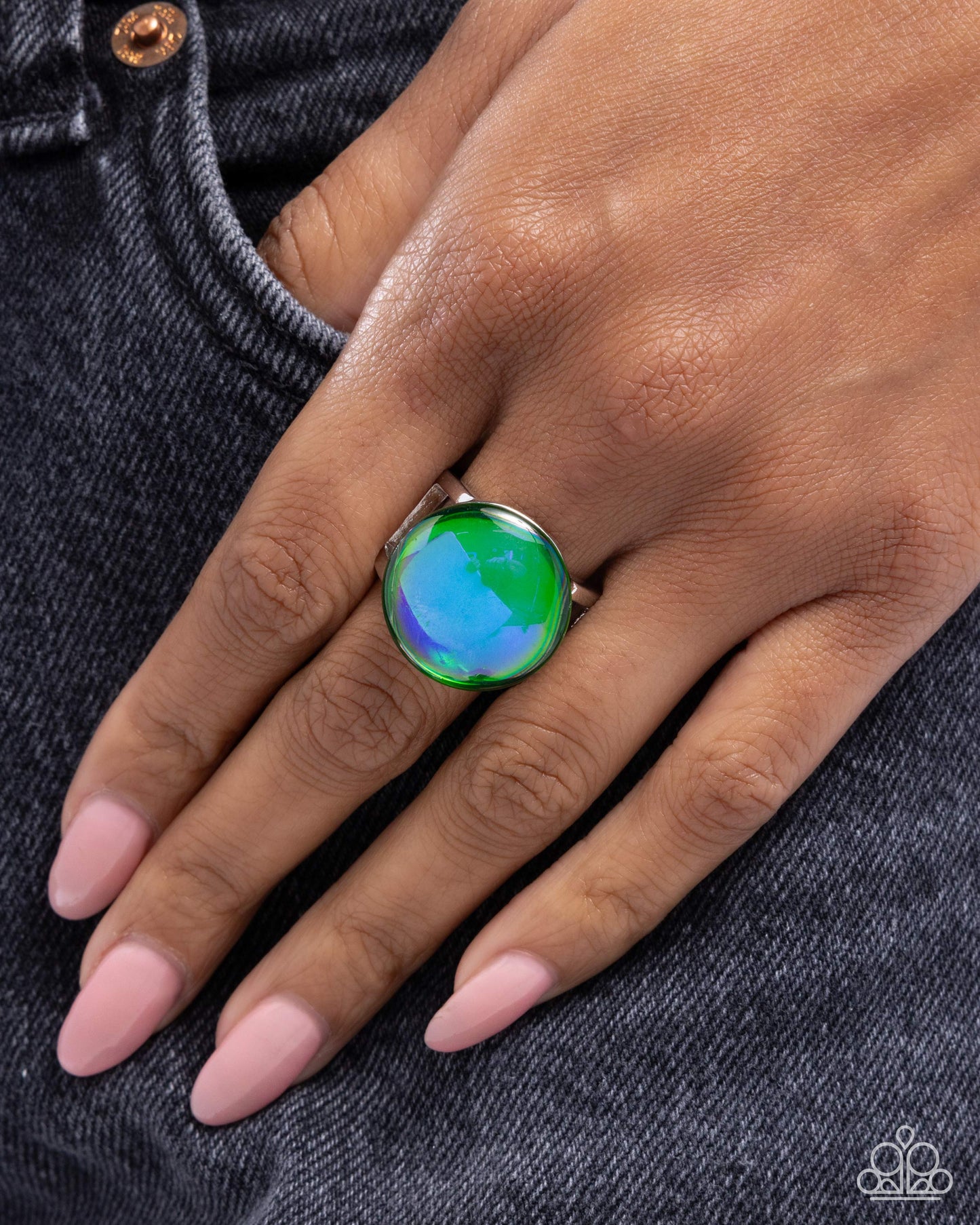 Colorful Cantata - green - Paparazzi ring