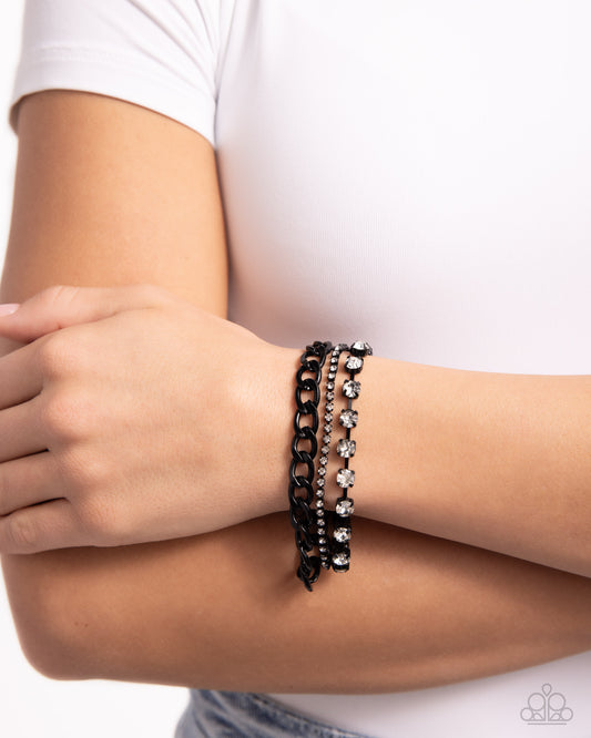 Colorful Canvas - black - Paparazzi bracelet