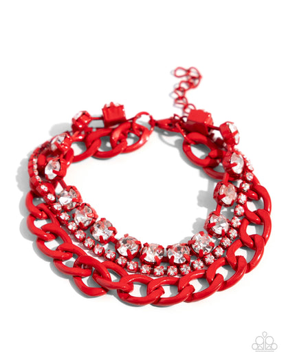 Colorful Canvas - red - Paparazzi bracelet