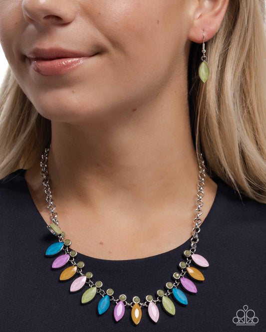 Colorful Citation - multi - Paparazzi necklace