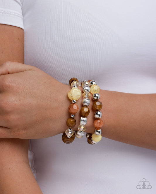 Colorful Collection - yellow - Paparazzi bracelet