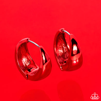 Colorful Curiosity - red - Paparazzi earrings