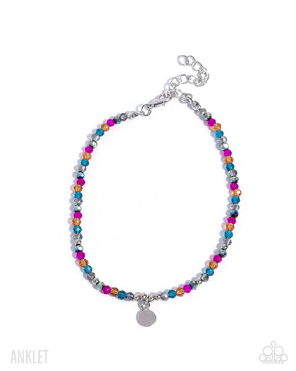 Colorfully Candid - multi (silver) - Paparazzi anklet