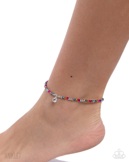 Colorfully Candid - multi (silver) - Paparazzi anklet