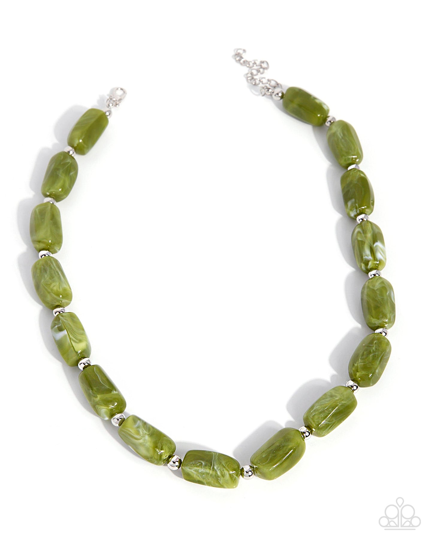 Colorfully Clear - green - Paparazzi necklace