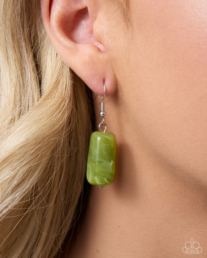 Colorfully Clear - green - Paparazzi necklace