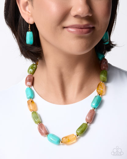 Colorfully Clear - multi - Paparazzi necklace