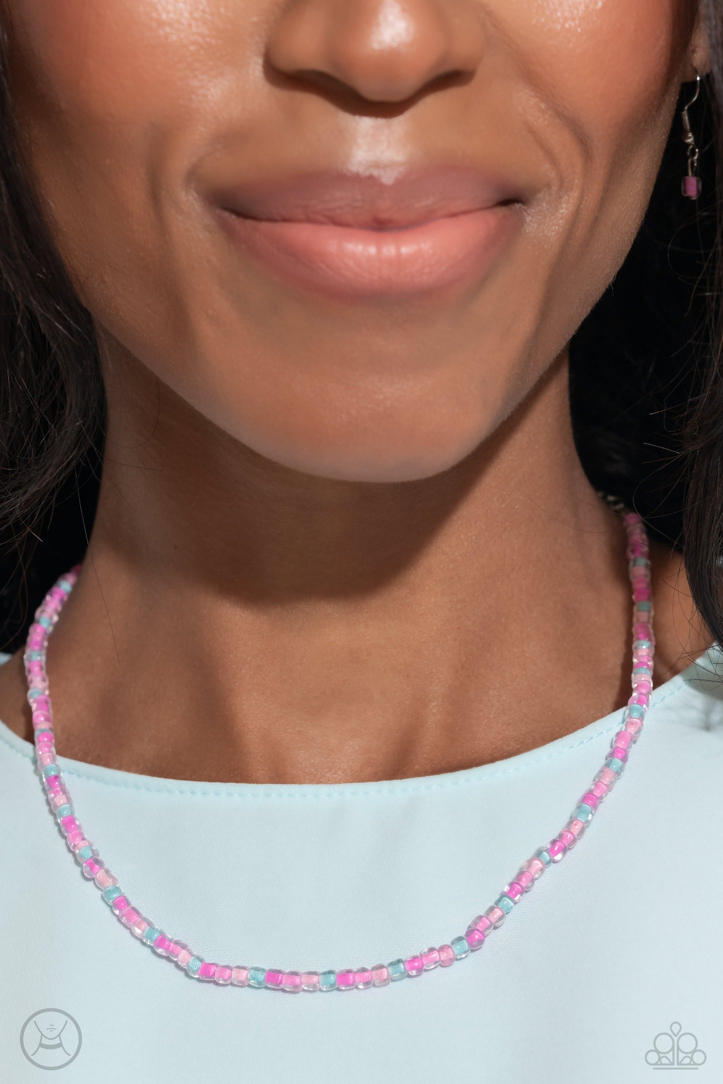 Colorfully GLASSY - pink - Paparazzi necklace