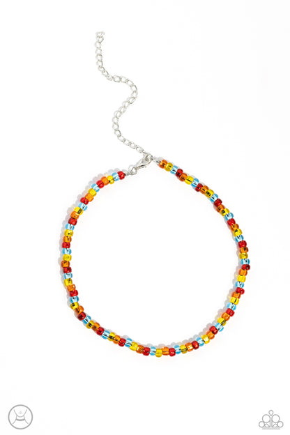 Colorfully GLASSY - red - Paparazzi necklace