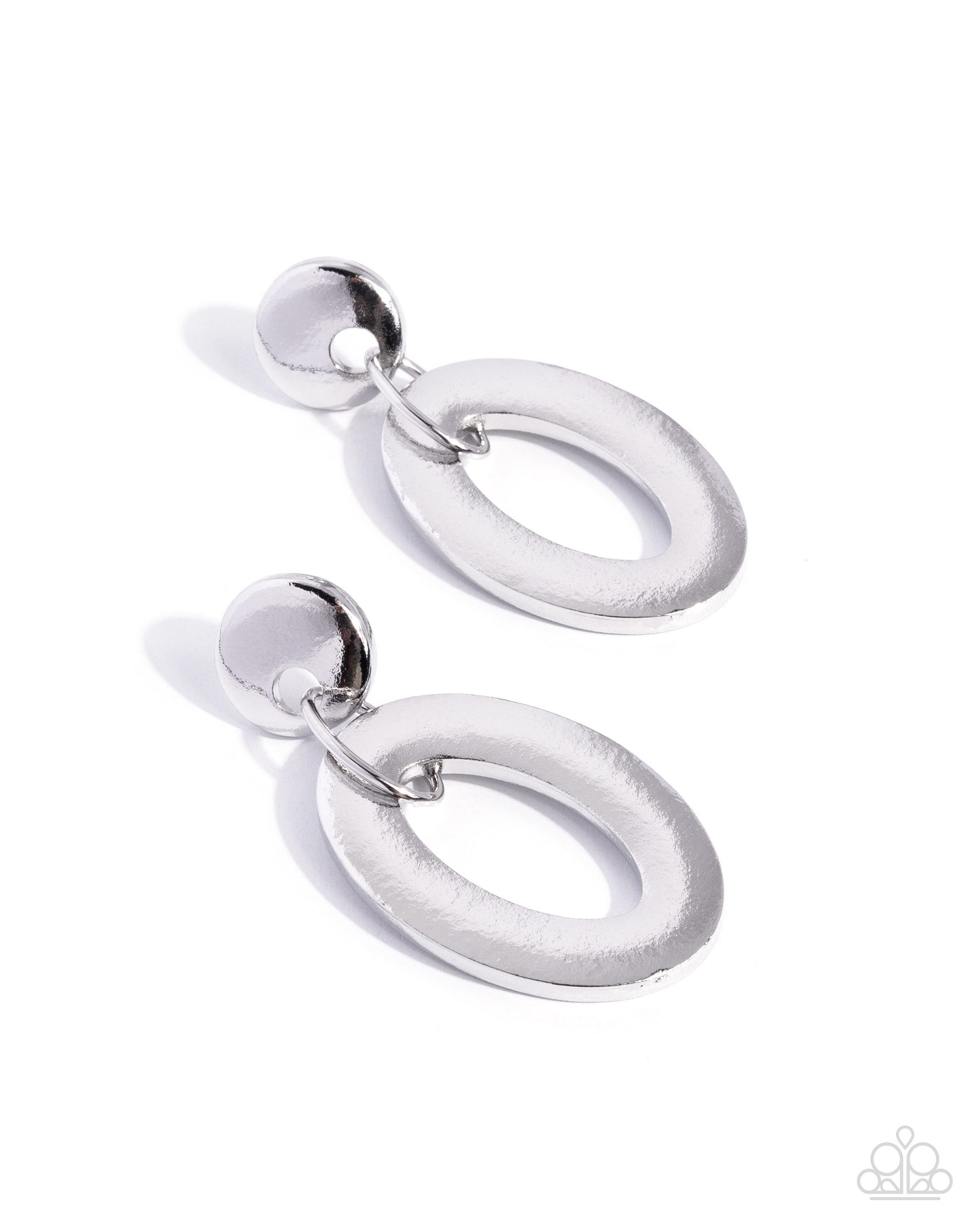 Comfortable Construction - silver - Paparazzi earrings