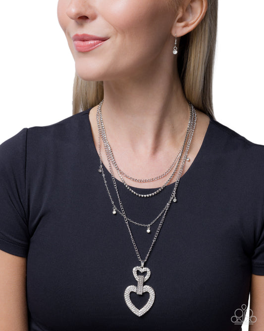 Comfortable Cupid - white - Paparazzi necklace