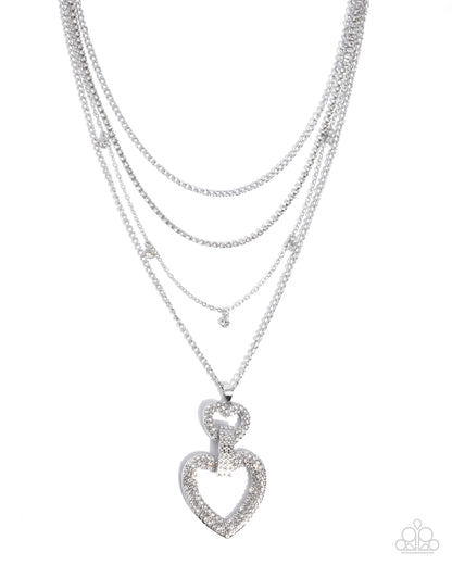 Comfortable Cupid - white - Paparazzi necklace