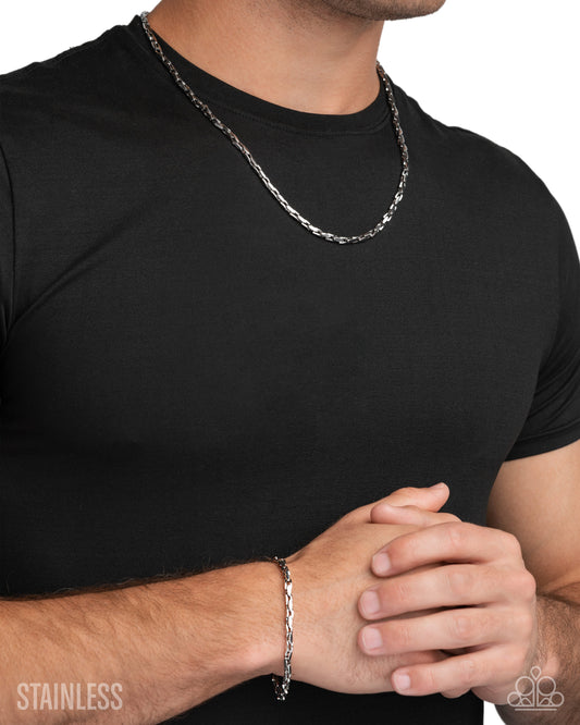 Commanding Character - silver - Paparazzi MENS complete set