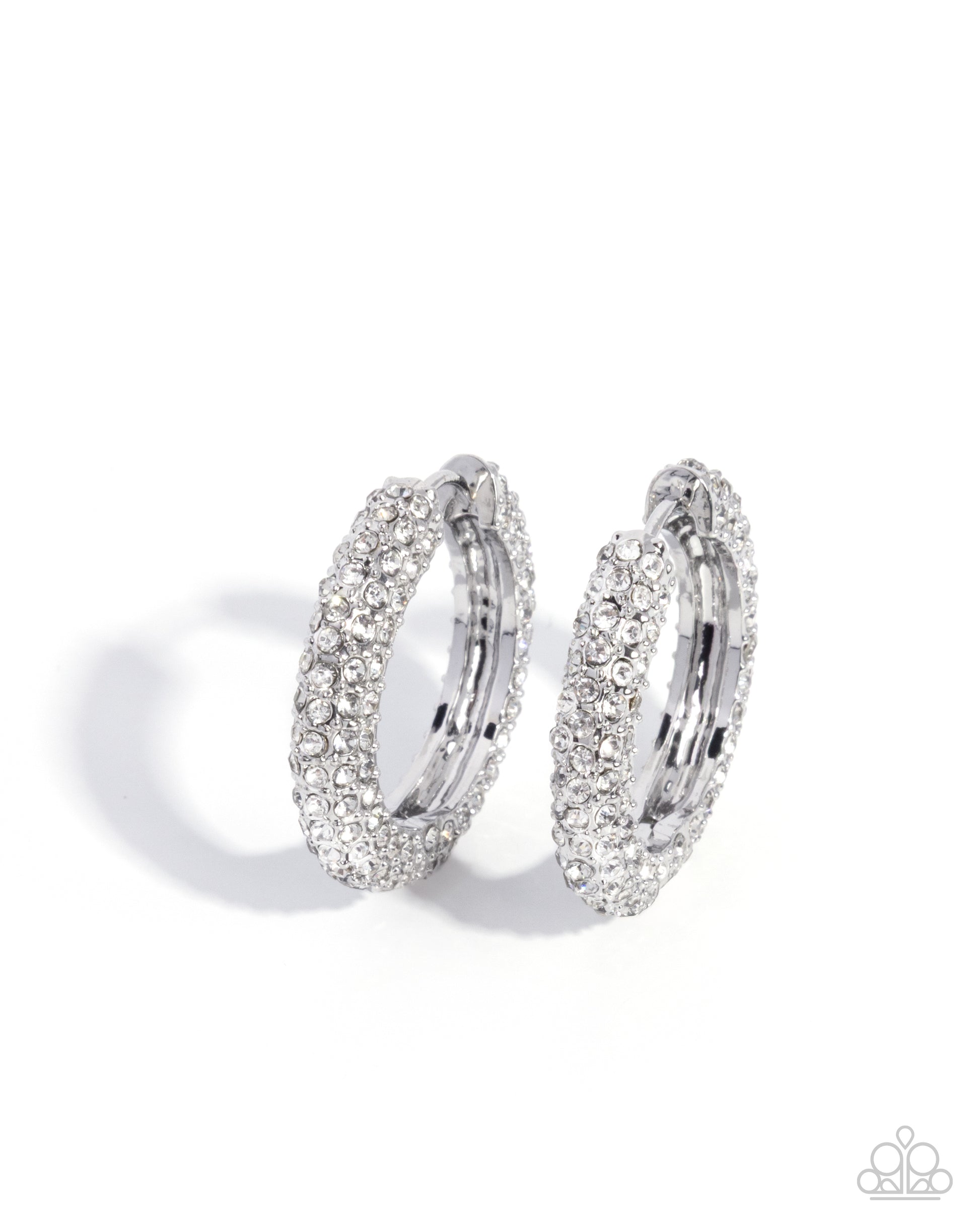 Commanding Chic - white - Paparazzi earrings