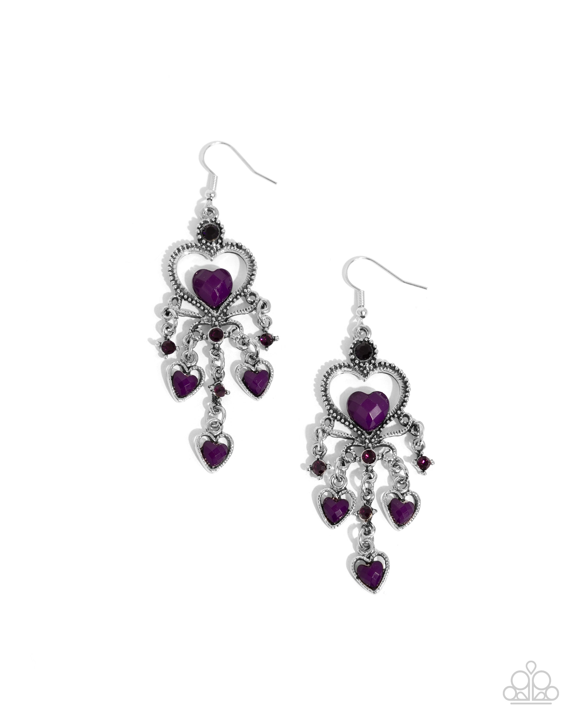 Compassionate Chandelier - purple - Paparazzi earrings