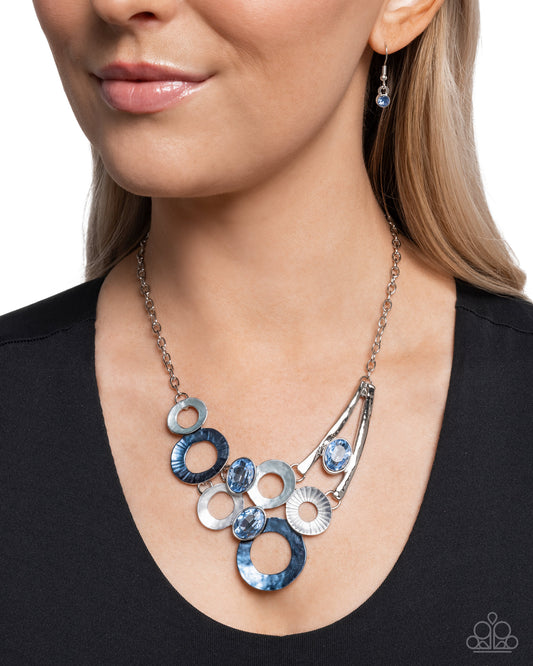 Compelling Circles - blue - Paparazzi necklace